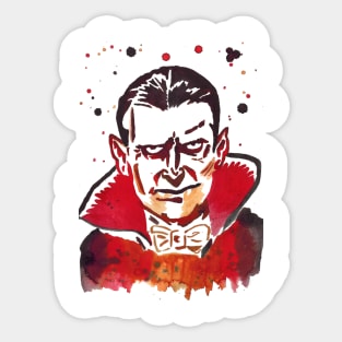 Dracula in Red with Spatter Sticker